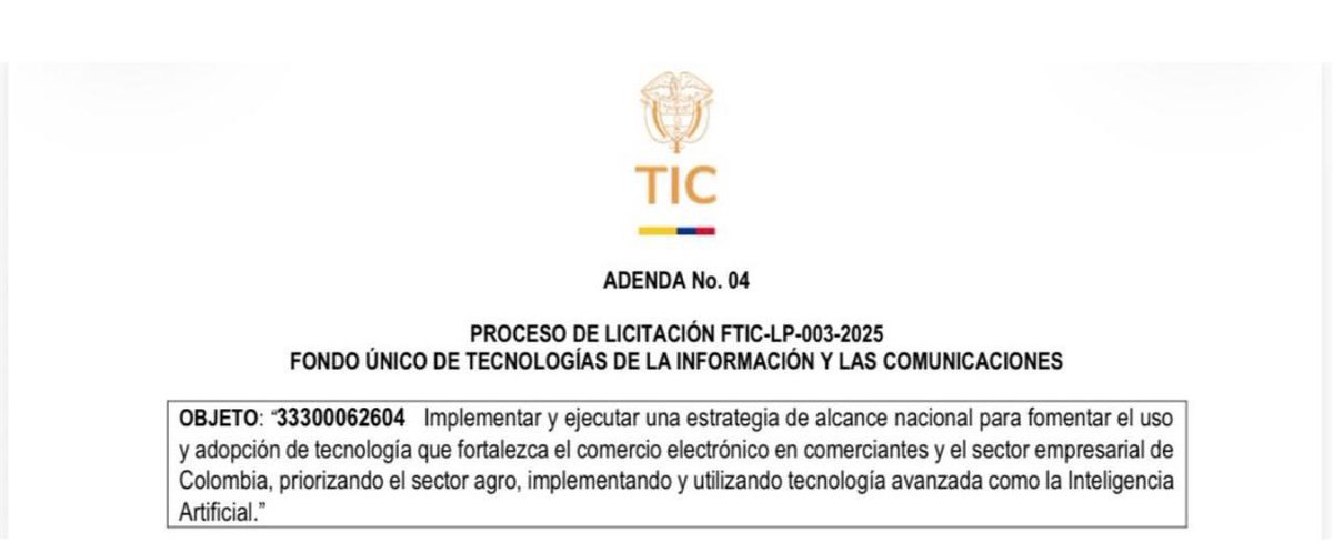 En serio? La empresa que nos perfilaba durante el gobierno de Duque, ahora se llama P73 Group… y está por recibir 15 mil millones de pesos del <a href="/Ministerio_TIC/">Ministerio TIC</a>.

Ministra <a href="/CarinaMurciaY/">Carina Murcia Yela</a>, merece una explicación. Cambiar de nombre no borra el pasado.

Que esto no pase desapercibido