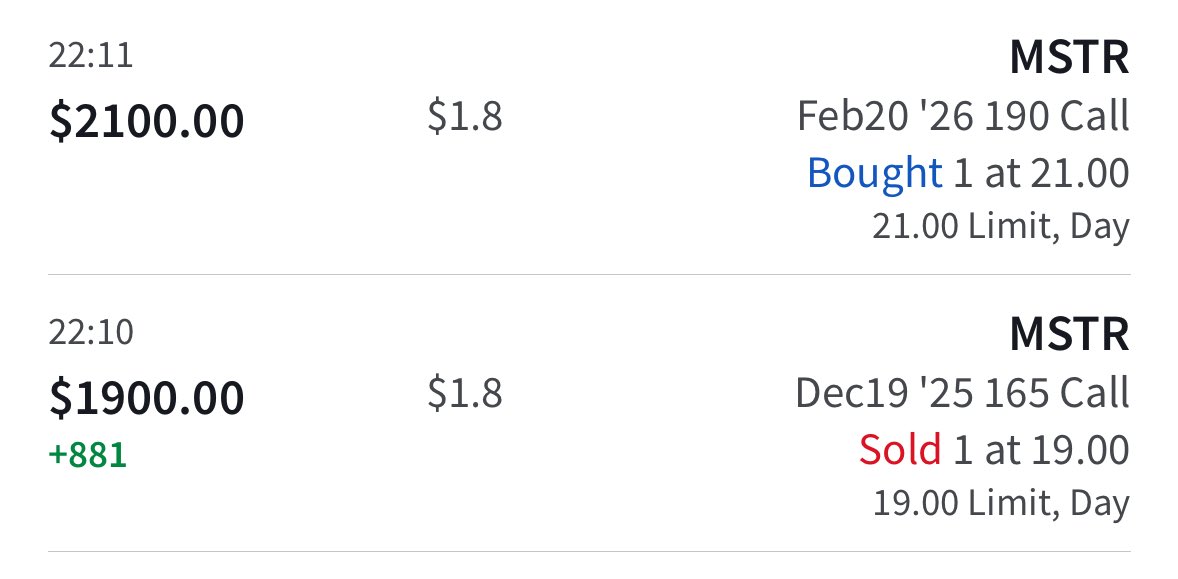 shift8200's tweet image. גלגלתי את האופציה הקצרה שנשארה לי ב mstr 

לקחתי פקיעה בפברואר עם סטרייק 190

הוספתי 200 דולר
