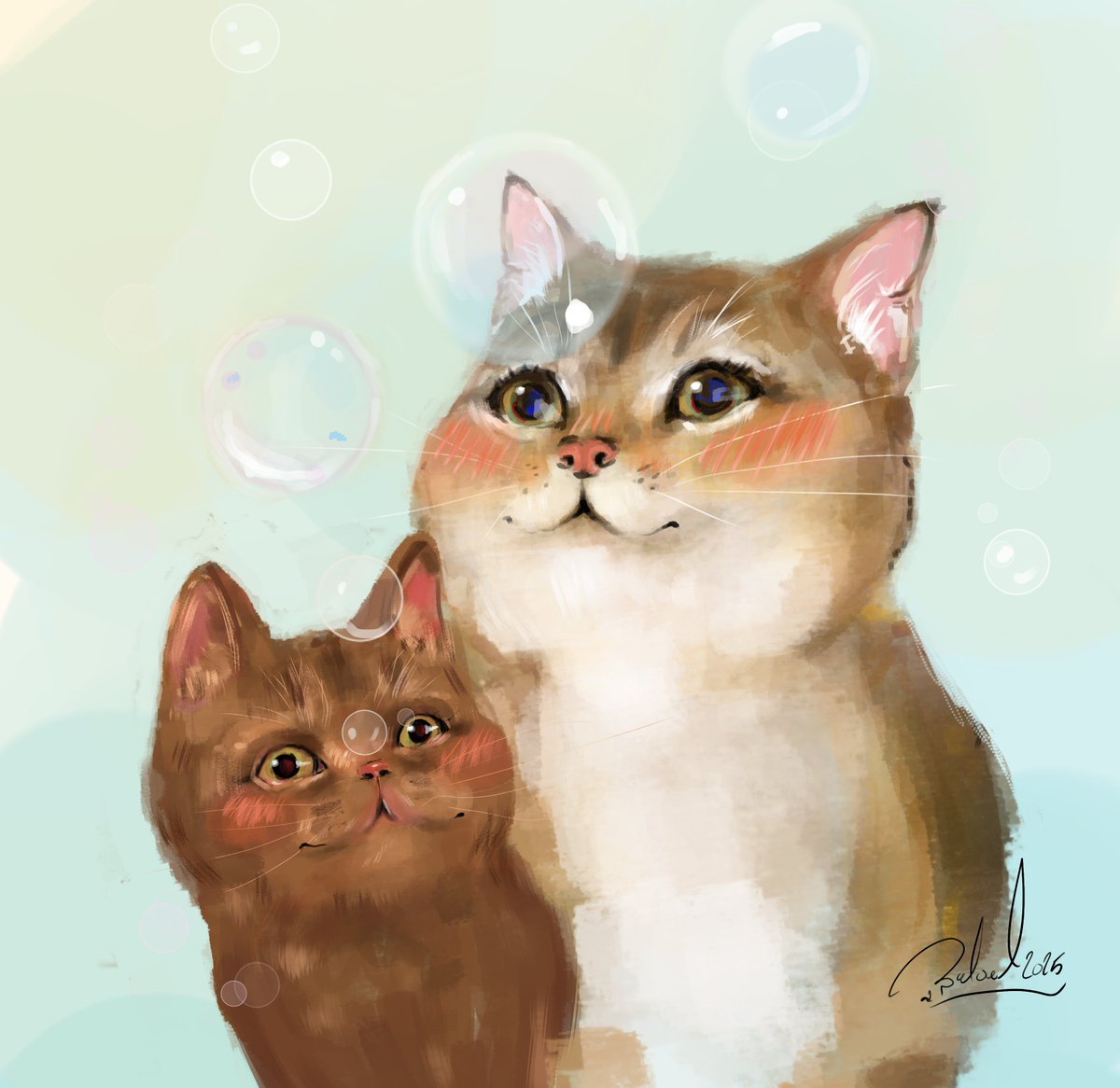 AmineBatool's tweet image. i drew my cats
Sorano and Azura