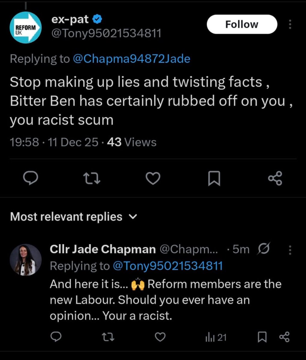 It’s unbelievable how quickly some Reform UK members have turned to calling me a “racist” simply because I’m now with Advance UK and have dared to call out Nigel Farage’s constant contradictions.

Let me be absolutely clear:

➡️ I am criticising political hypocrisy,  not people