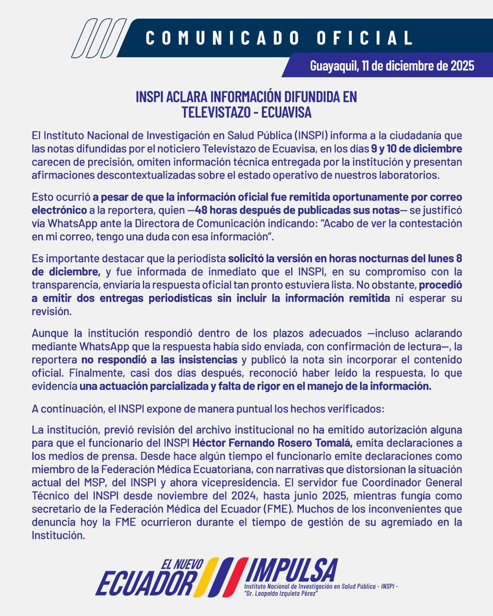 INSPI_ECUADOR's tweet image. 📢 Informando a la Comunidad con Transparencia | Información Ampliada ➡️ x.gd/Cz1YN