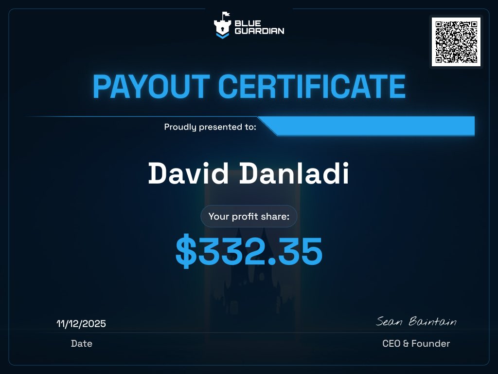 realBadGenius's tweet photo. Seamless experience 💙

• 💵 Payout amount : $332.25
• 📊 Account size : $10k

@BlueGuardiancom @EricGairns https://t.co/uX80BKHhSt