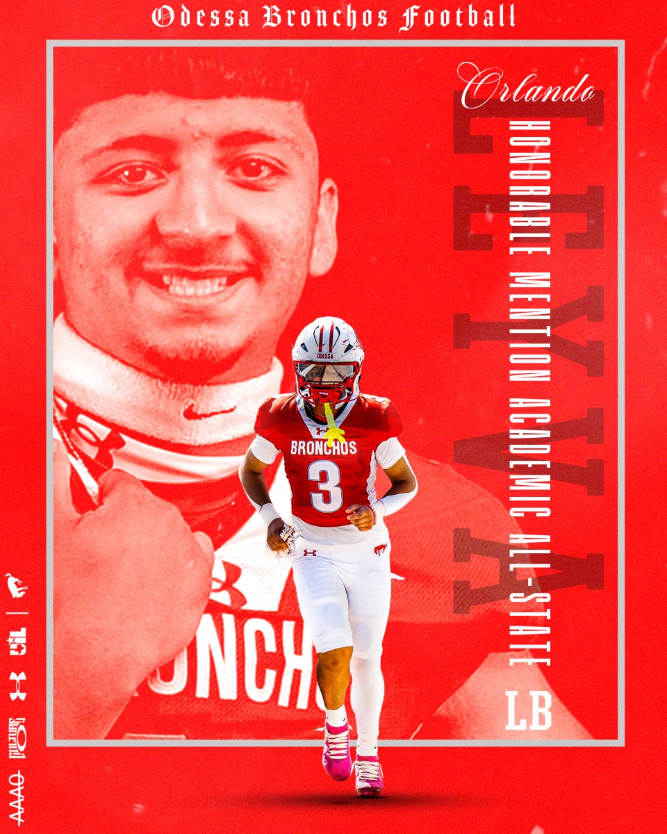 Congratulations to these guys for receiving Academic All-State Football Honors.  Rudy Salcido-2nd Team, Alan Reyes-2nd Team, and Orlando Leyva-Honorable Mention.  Great job fellas!! <a href="/ECISDAthletics/">EctorCountyISDAthletics</a> <a href="/OHSBronchoFB/">OHS Football</a> <a href="/BigRedBronchos/">Odessa High School</a>