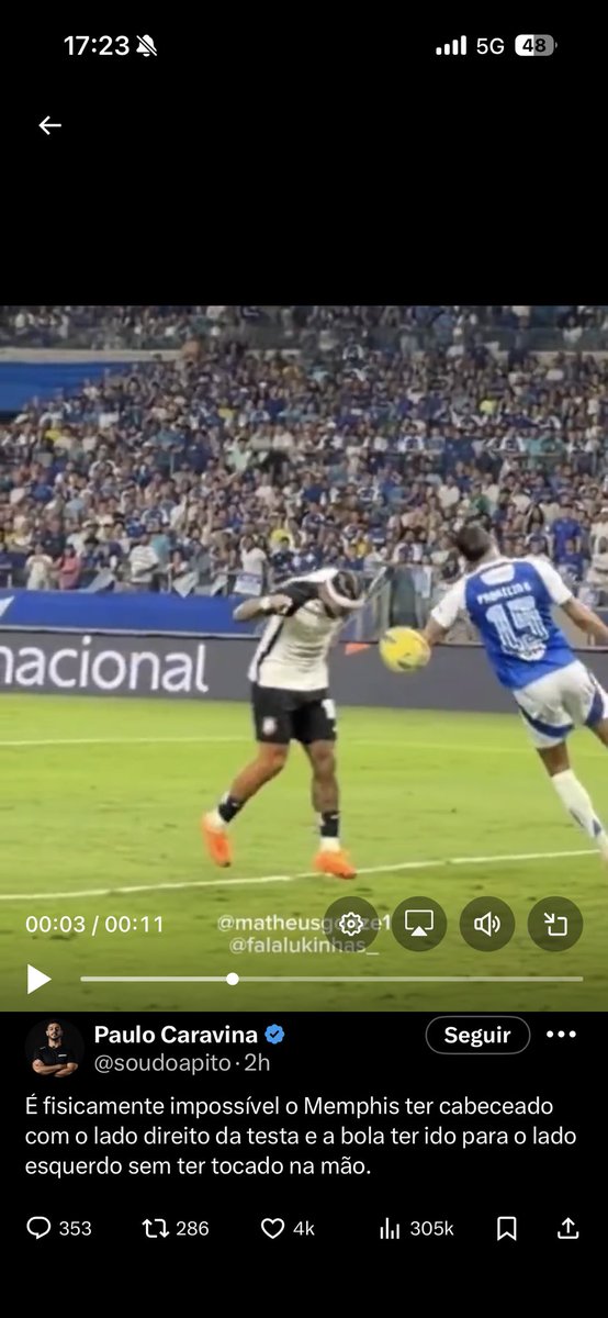 PedroB3r's tweet photo. @soudoapito Bola bateu no braço do zagueiro, claramente pênalti pro Corinthians https://t.co/CkS0QufMLM
