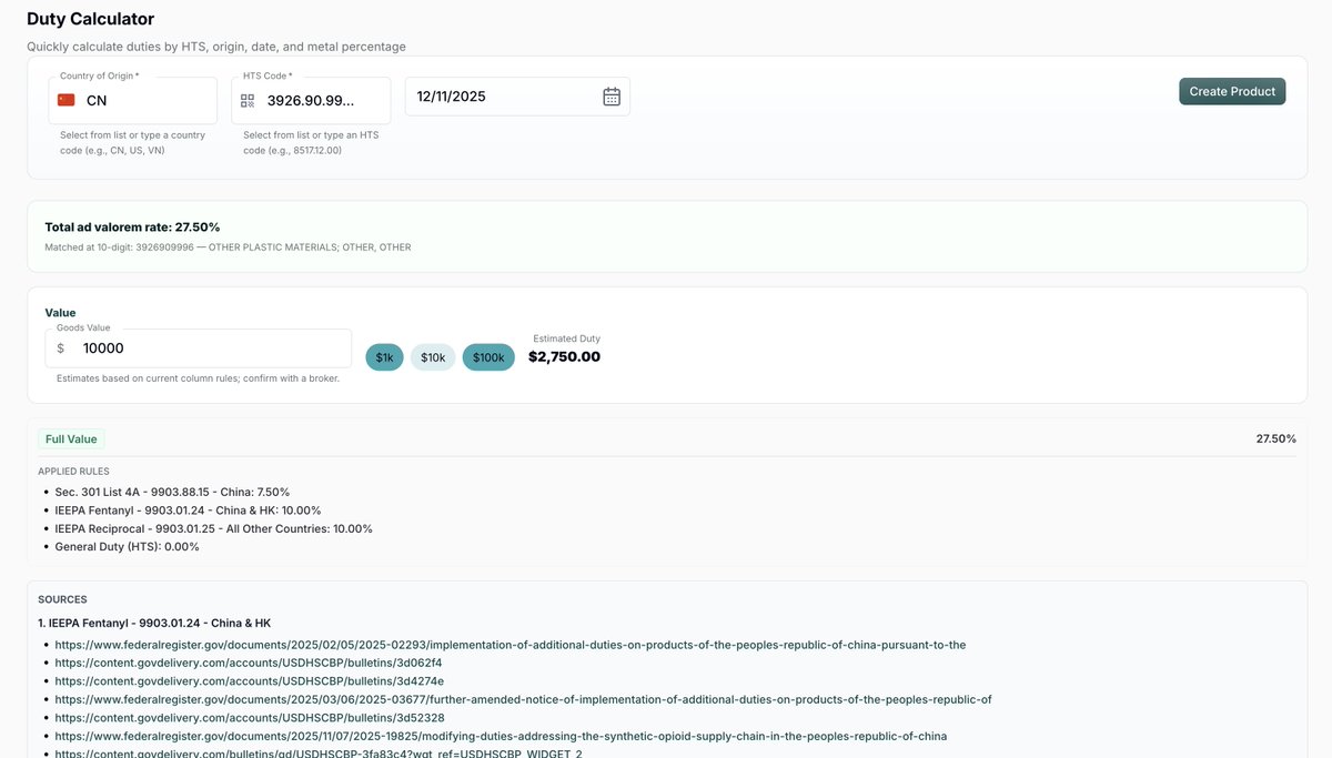 HupsTake's tweet image. PSA to all brokers that got kicked off:

tryriffs.com is offering the most precise duty calculator on the market. Feel free to DM for access.