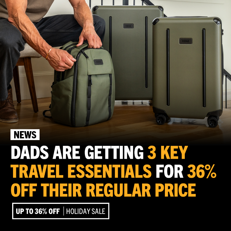 ridgewallet's tweet photo. Made with a 30% thicker shell than standard luggage - while still remaining lightweight, fully weatherproof, and backed by our lifetime warranty.