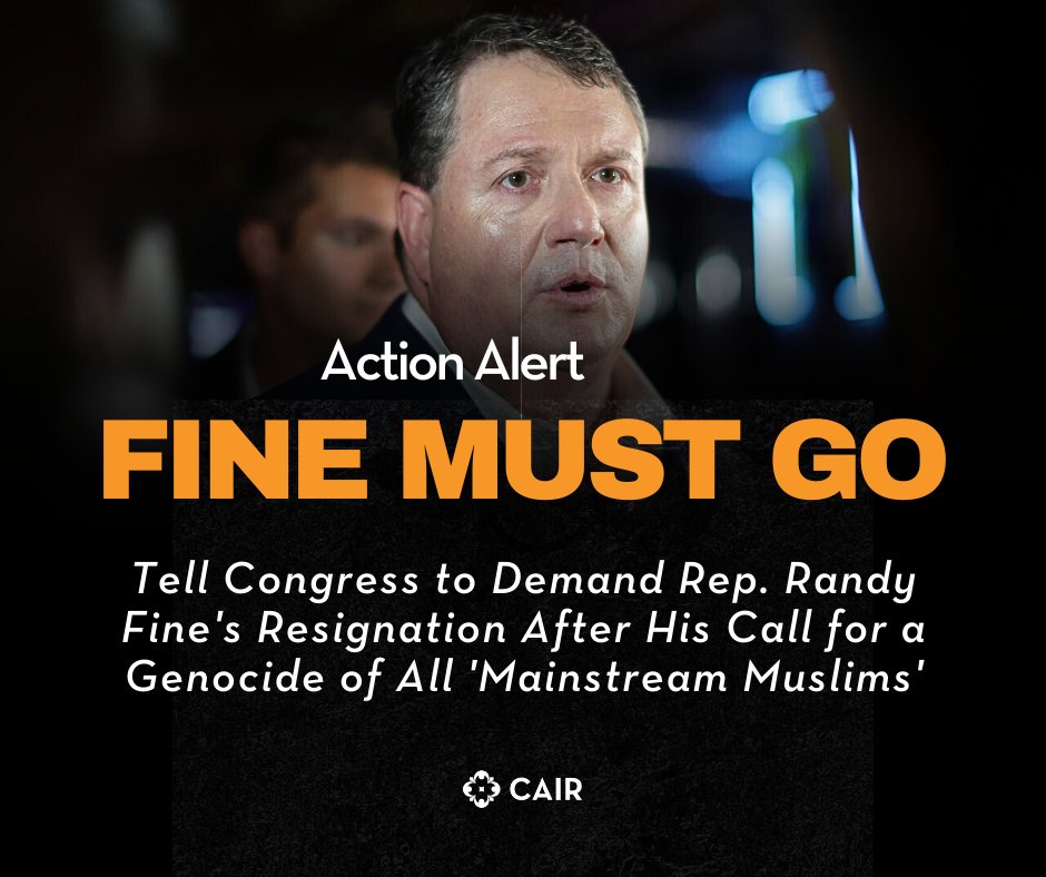 ACTION ALERT: Tell your member of Congress to condemn Randy Fine and demand his resignation. If any elected official had called for the destruction of all 'mainstream Jews,' their career would rightfully be over. <a href="/RepFine/">Congressman Randy Fine</a>'s explicit call for a genocide of 'mainstream Muslims'