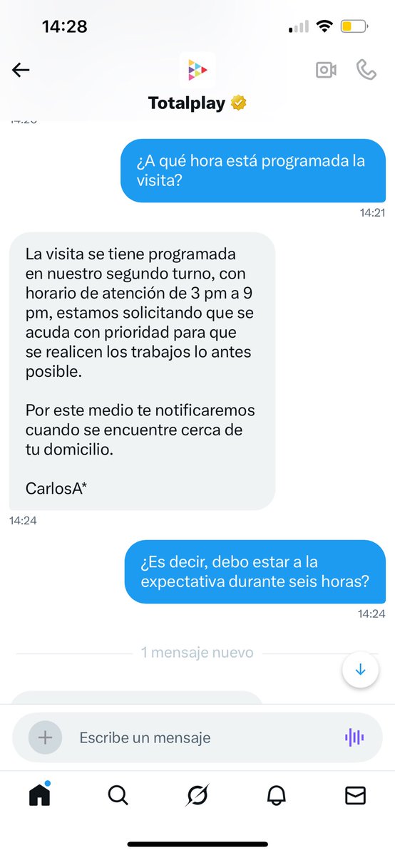 HLS069's tweet photo. @totalplaymx Solo es cosa de esperar, todavía, hasta seis horas por una falla totalmente recurrente. https://t.co/JSW5u1oibg