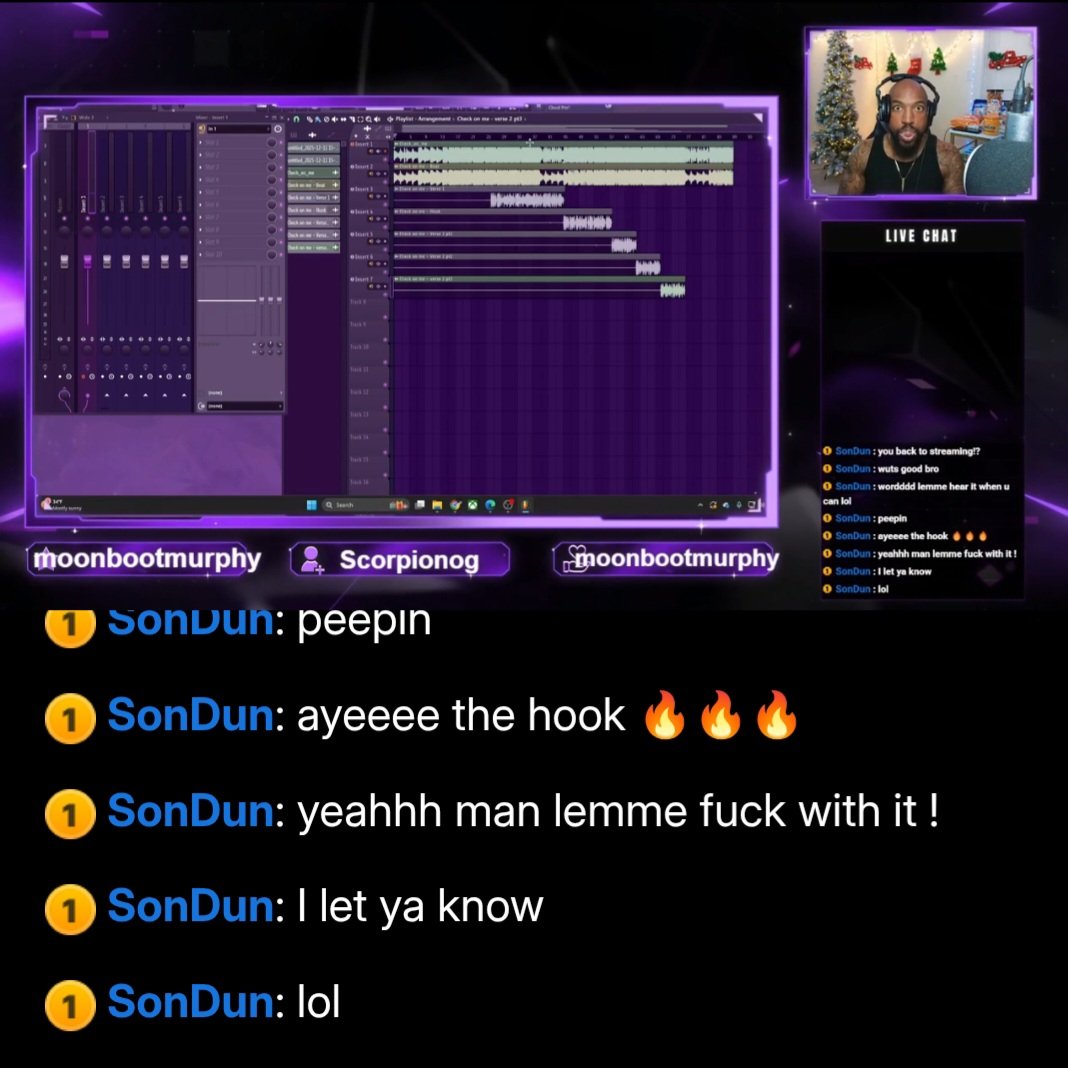 We live cookin a fresh track!  Come vibe and help us perfect it!🔥💪🏾

kick.com/jl_savant