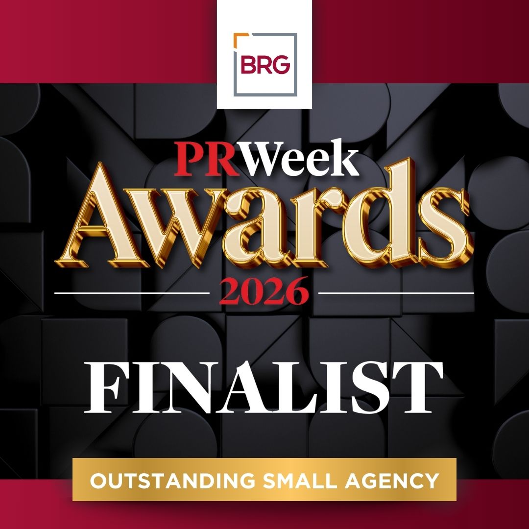 As 2025 comes to a close, we have yet another reason to celebrate: BRG Communications is a finalist for PRWeek’s Outstanding Small Agency of the Year!
Congratulations to all of the finalists for this year's @PRWeek Awards! 

#BetterAtBRG #PRWeek #SmallAgency #PRRecognition