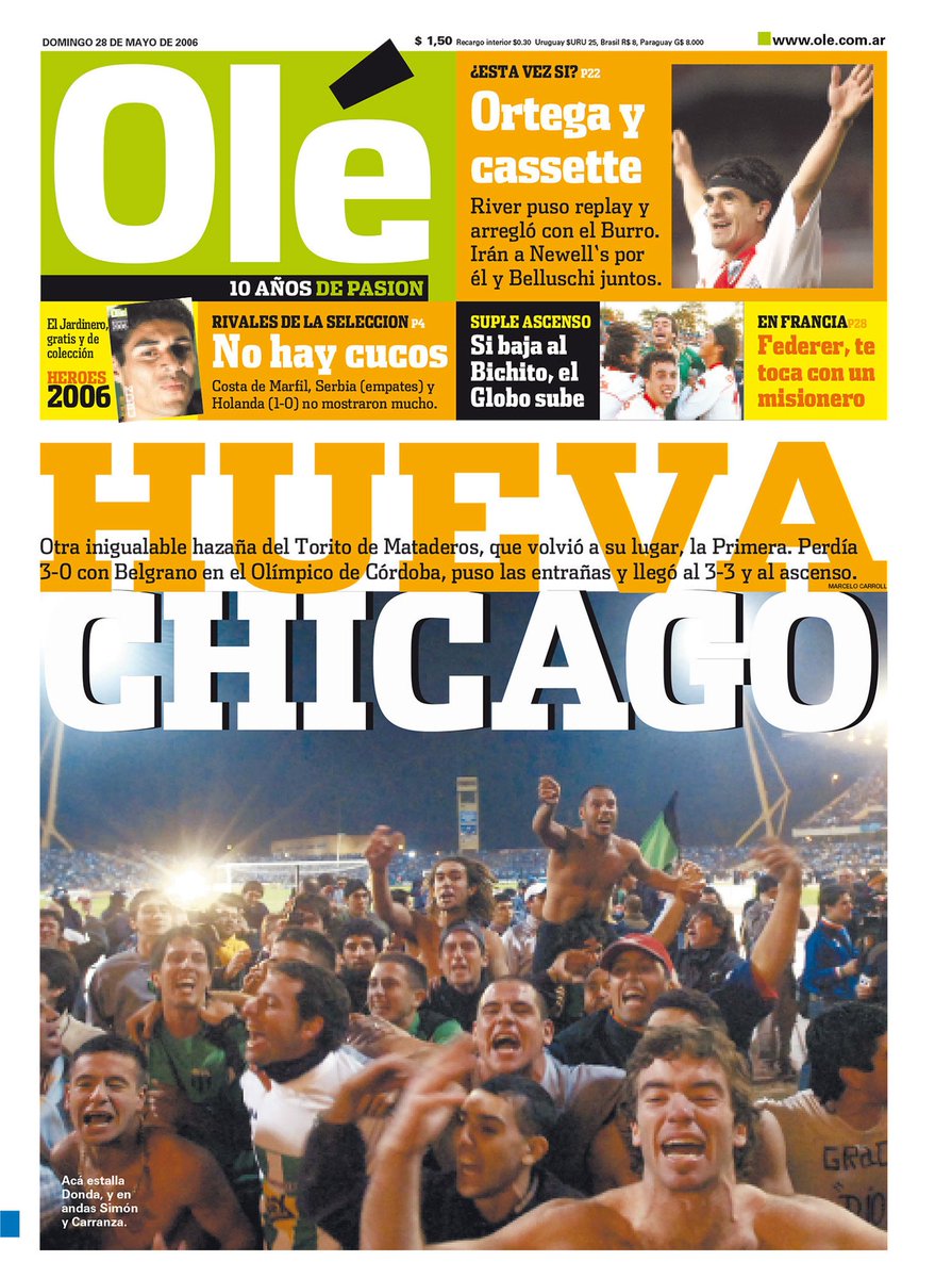 Tapa Olé, año 2006.