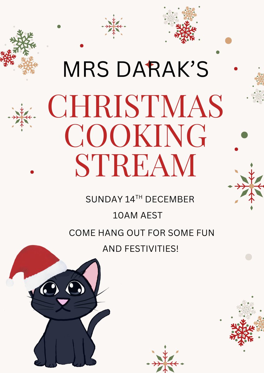 Everyone! Please come hang out on Sunday when I do my first solo cooking stream! It will be fun it will be messy! Hope to see you all there!!!! 🙏🙏🎄🎄
