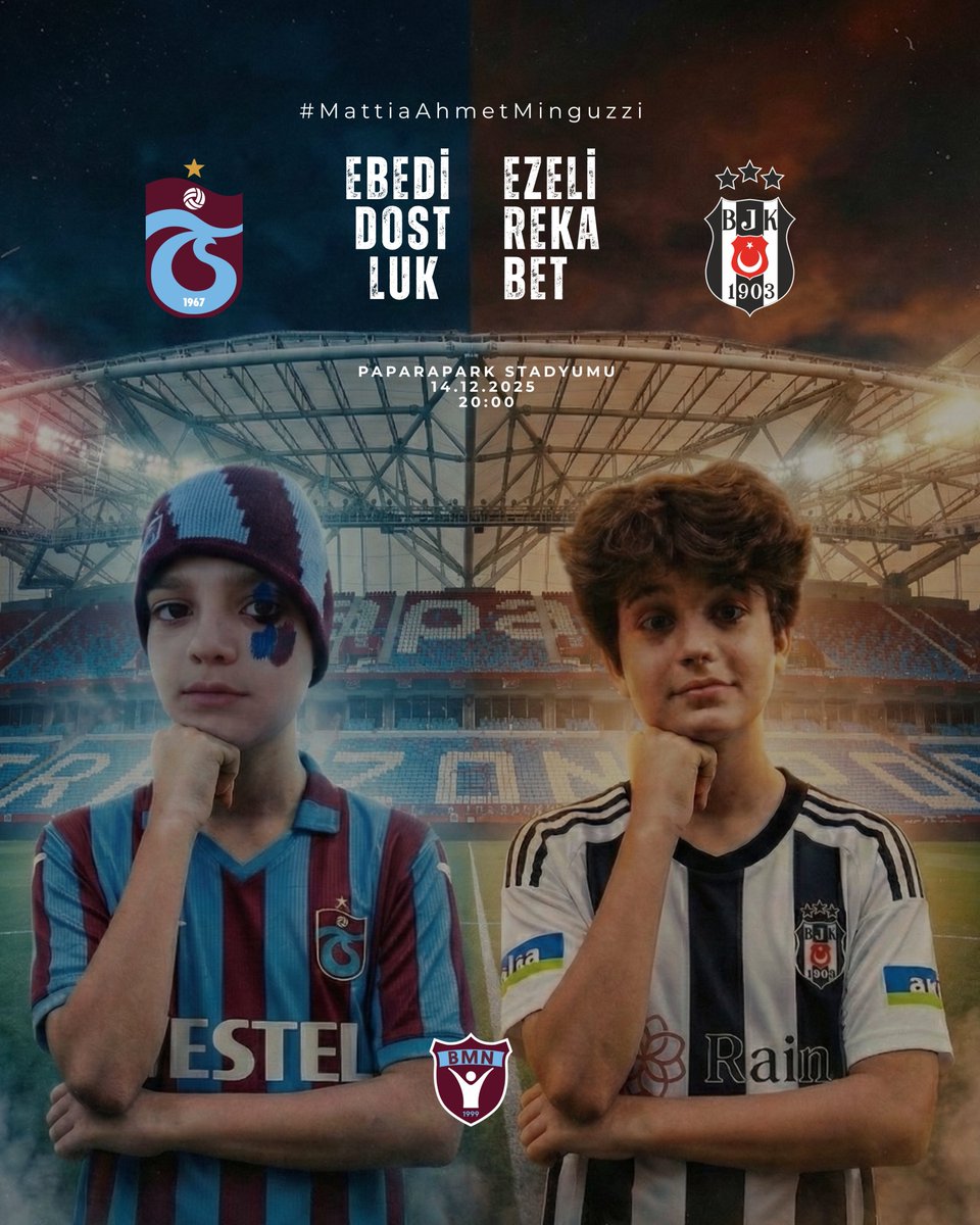bordomavinet's tweet photo. Koca yüreğine sığdırdığın iki dev camia senin hatıranla; senin namında memleketin tüm çocukları aşkına sahada…
Hayde kopsun Fırtına!

❤️💙

Ruhun şad olsun güzel çocuk. Seni unutmayacağız.
#MattiaAhmetMinguzzi 
@Trabzonspor @Besiktas #TSvBJK https://t.co/8aRnaftduy