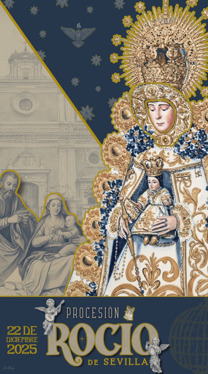 CARTEL ANUNCIADOR DE LA PROCESIÓN DE LA SANTÍSIMA VIRGEN DEL ROCÍO DEL PRÓXIMO 22 DE DICIEMBRE 

Obra de Jose Miguel Formigo

#RocíodeSevilla #75AñosCaminando