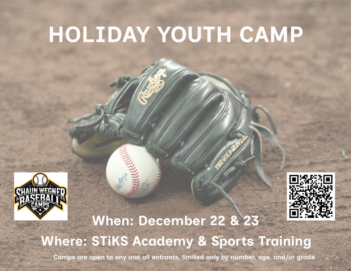 ShaunWegnerLLC's tweet photo. Just over a week until our annual Holiday Youth Camp ❗️

Use the QR code below to sign up ⬇️ https://t.co/m7yz10PaaI