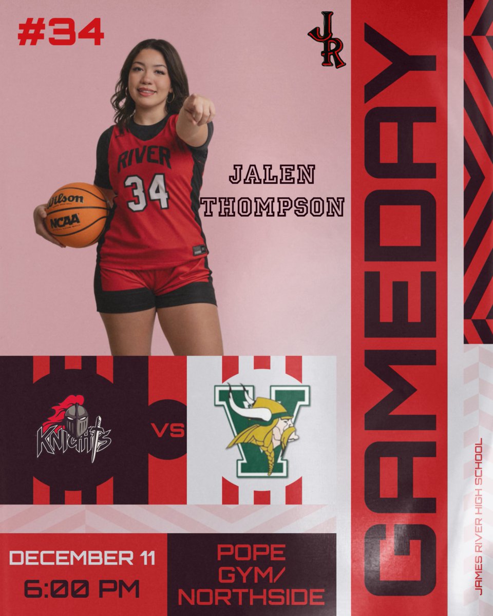 KnightsJrhs's tweet image. Good Luck to our Girls Basketball team as they travel to Northside tonight to play the Lady Vikings!! Tip off is at 6:00 pm!!