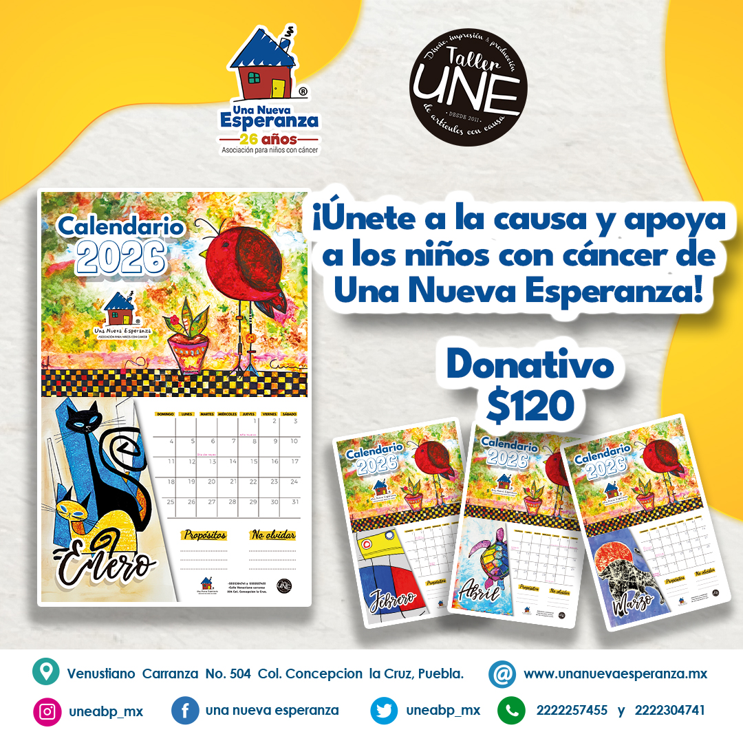 Cada página de este calendario guarda un pedacito de esperanza.

Con tu donativo, ayudas a los niños con cáncer de Una Nueva Esperanza. 💛

¡Haz que tu año comience con amor y solidaridad!

.
.
.
#RegalaEsperanza #CalendarioConCausa #JuntosPorEllos #UnaNuevaEsperanza