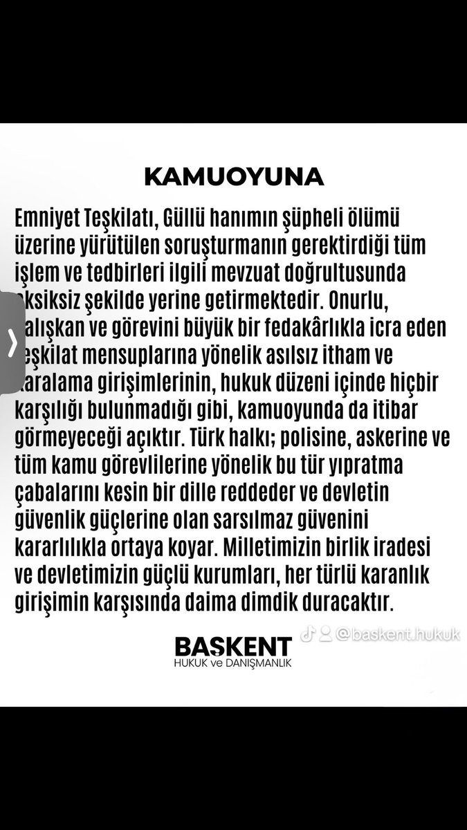 Kamuoyuna saygı ile duyurulur . #güllü #adalet <a href="/EmniyetGM/">Türk Polis Teşkilatı</a>