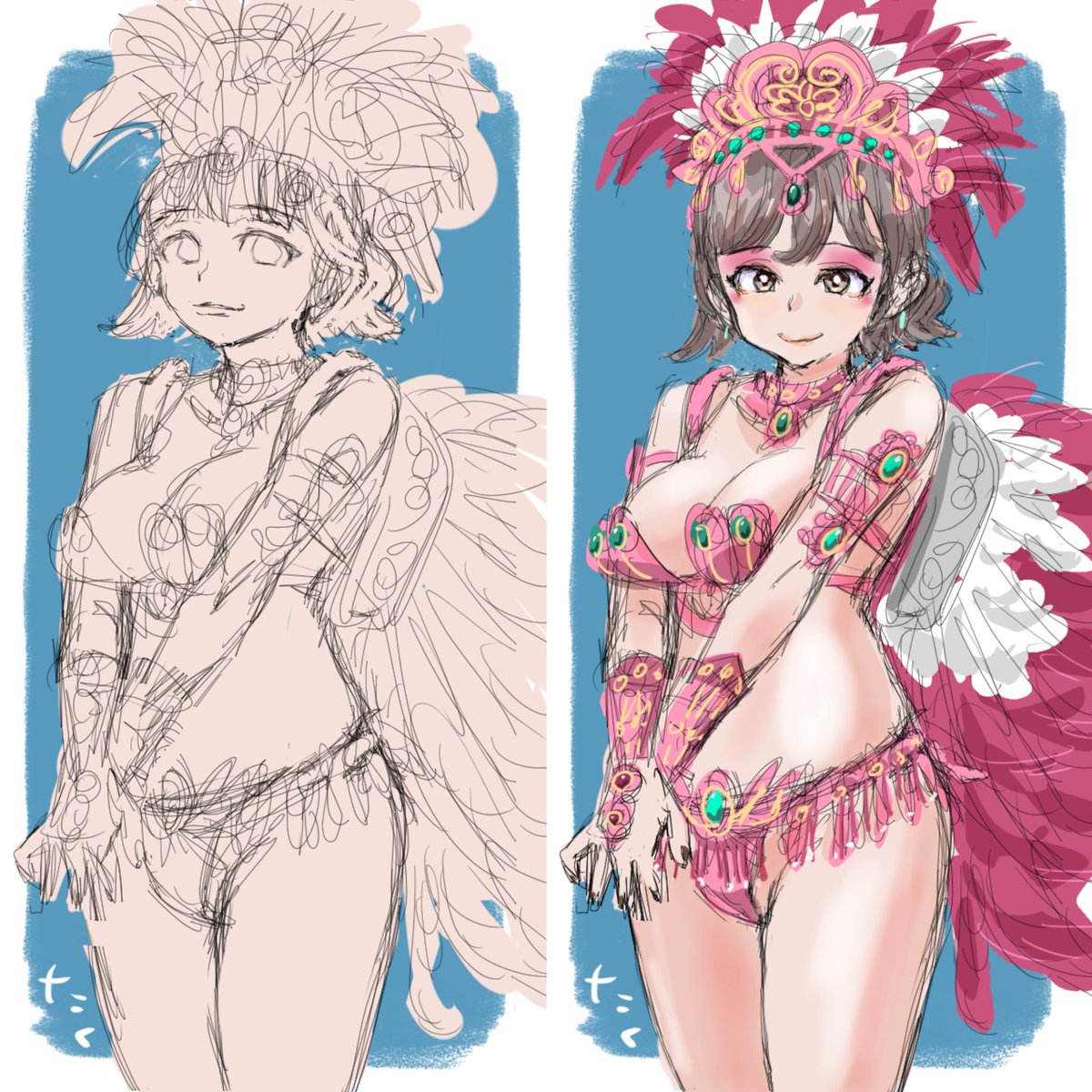 サンバガール53💃(ブラッシュアップ)再掲    
#イラスト #illustration 