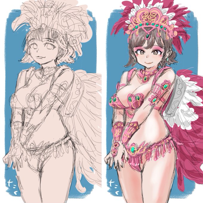 サンバガール53💃(ブラッシュアップ)再掲    
#イラスト #illustration 