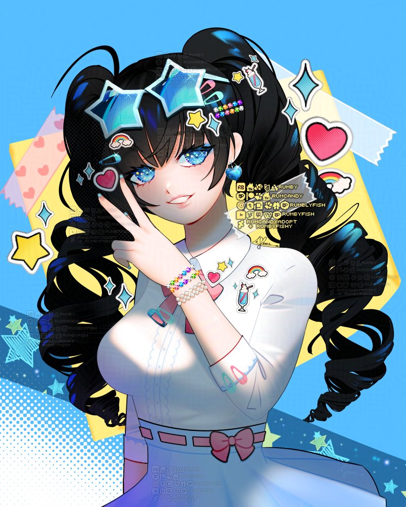 RumbyFish's tweet photo. ❤️🤍Star Light⭐️Pop Star Mari💙
#octwt #originalcharacterart https://t.co/wSBW9LN8yM