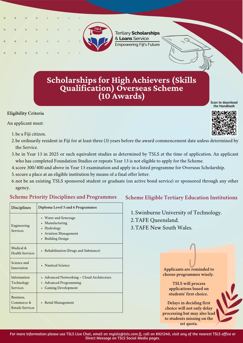 Tertiary Scholarships & Loans Service tweet media