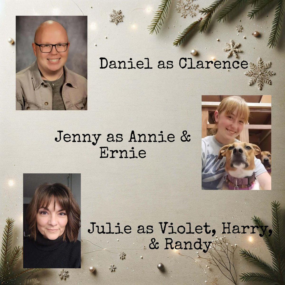 WilderPageant's tweet image. Update: This weekend December 12th &amp;amp; 13th several of our actors are performing in It's A Wonderful Life with the Marshall Area Stage Company.
From our Walnut Grove Laura Ingalls Wilder production Daniel, Julie and Jennie will be perform in the production.