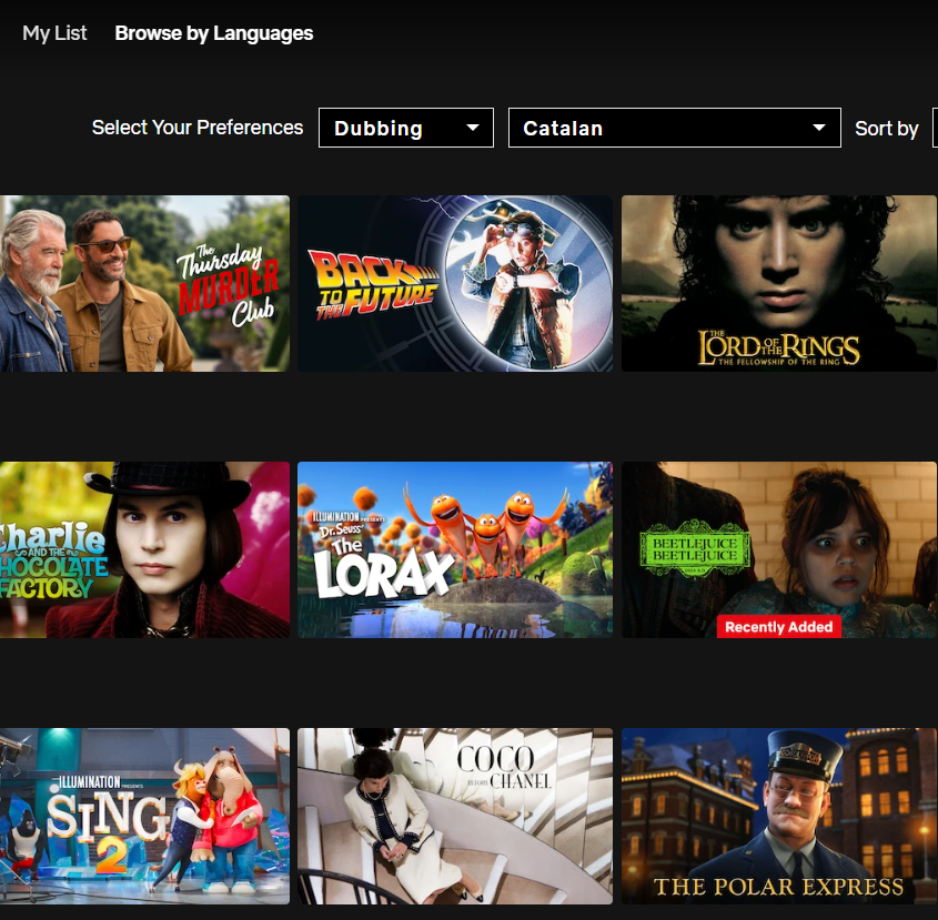 m'acab d'entèmer que pots cercar directament a Netflix pel·lis que estiguin doblades en català!!!!