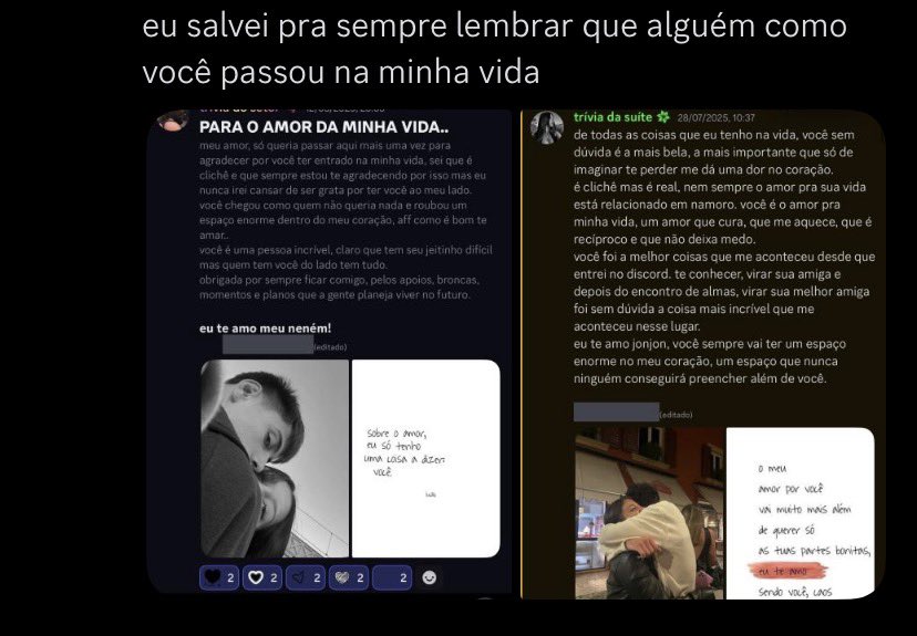 trvxh1's tweet image. no seguindo texto, eu disse q ngm nunca iria conseguir preencher o espaço q ele preenchia dentro de mim além dele. 
e ngm nunca conseguiu, além de bf ele era meu irmão e de fato tivemos um encontro de almas, que todos q me conheciam sabiam da existência dele e vice versa
