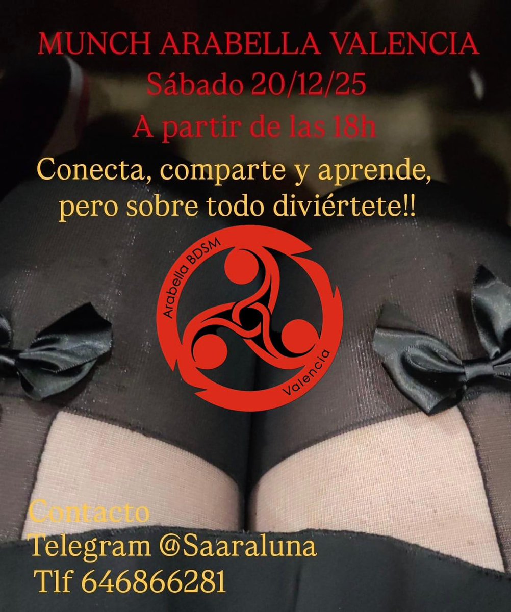 Únete a nuestro Munch ARABELLA BDSM: un encuentro informal donde podrás conocer gente genial… y donde siempre fluyen sorpresas. Terminarás atado al buen rollo 😜