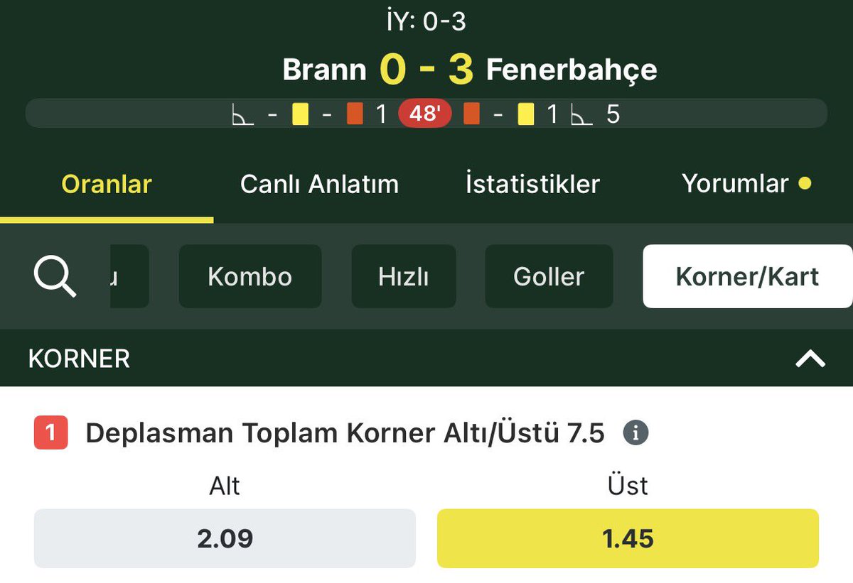 CANLI!

• Top bu saatten sonra hep Fenerbahçe’de olacak şanslıysak çok rahat kazanırız.