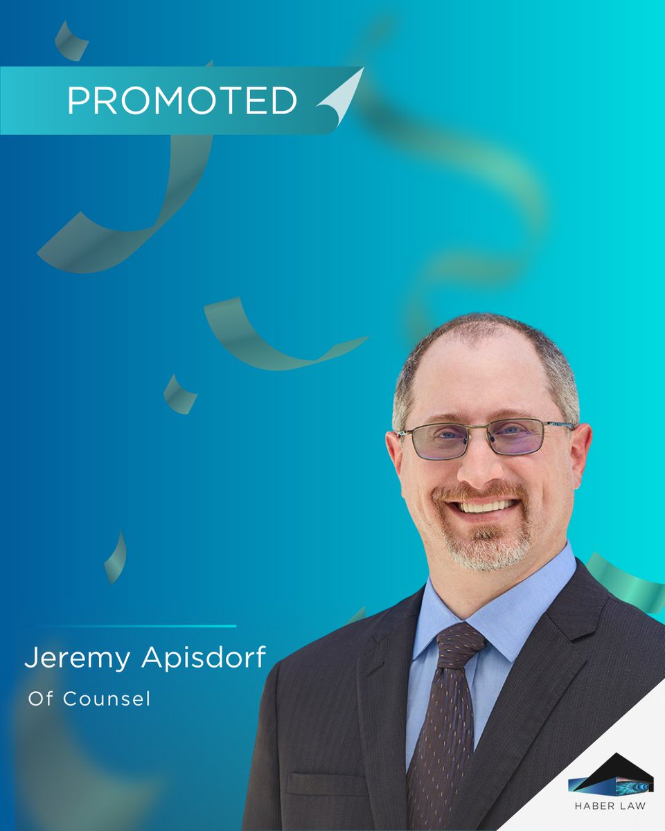 Haber Law congratulates Jeremy Apisdorf on his promotion to Of Counsel.
With nearly 20 years in community association law and commercial litigation, Jeremy brings steady, practical guidance to the boards and communities he serves. Congratulations Jeremy! 

#HaberLaw