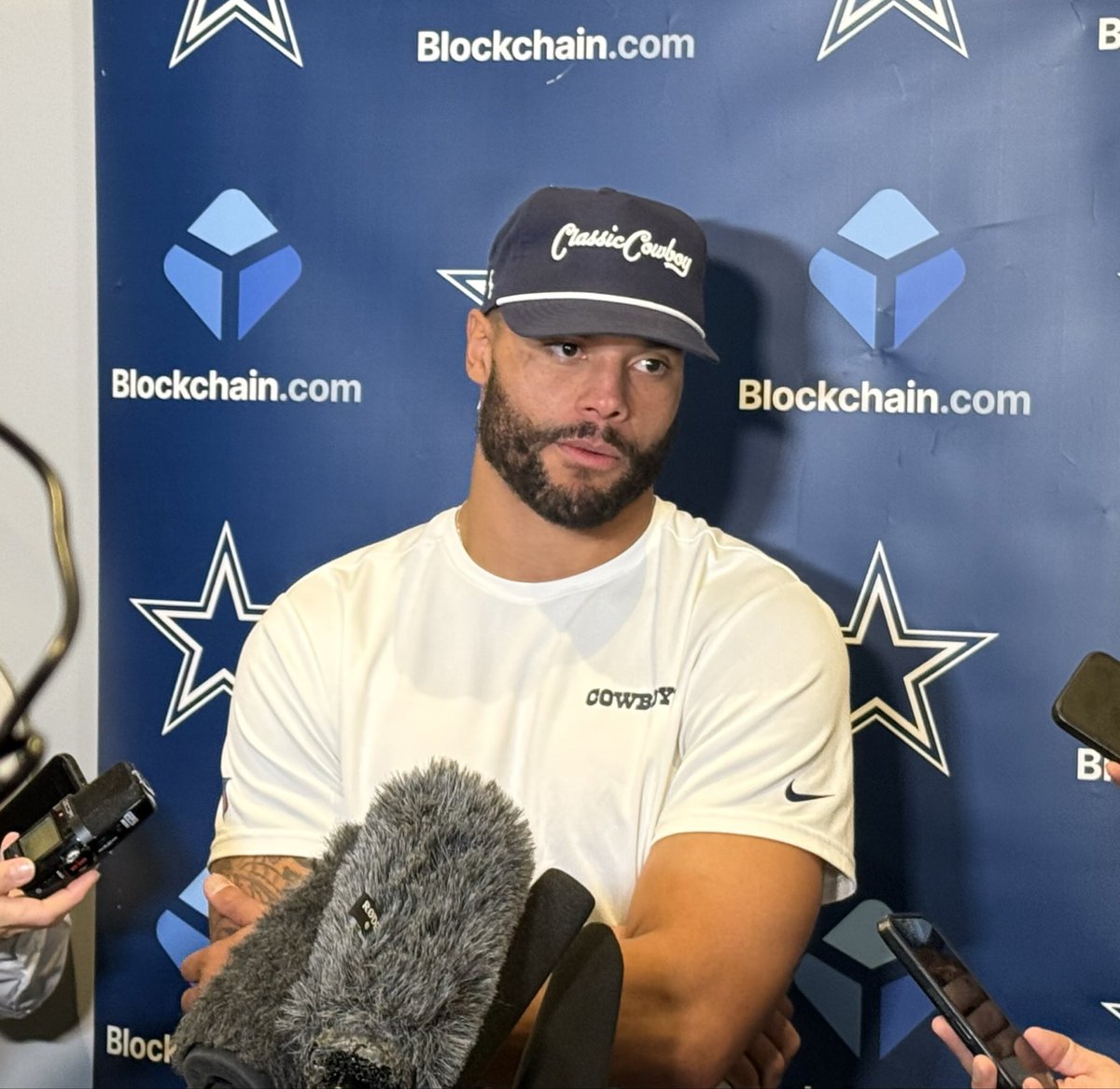 Cowboys QB Dak Prescott when asked about trying to win every game but also rooting against the Philadelphia Eagles: “I just got to go win every game. That’s all I can control. I’m gonna root against them regardless, whether we were in this position or not.”