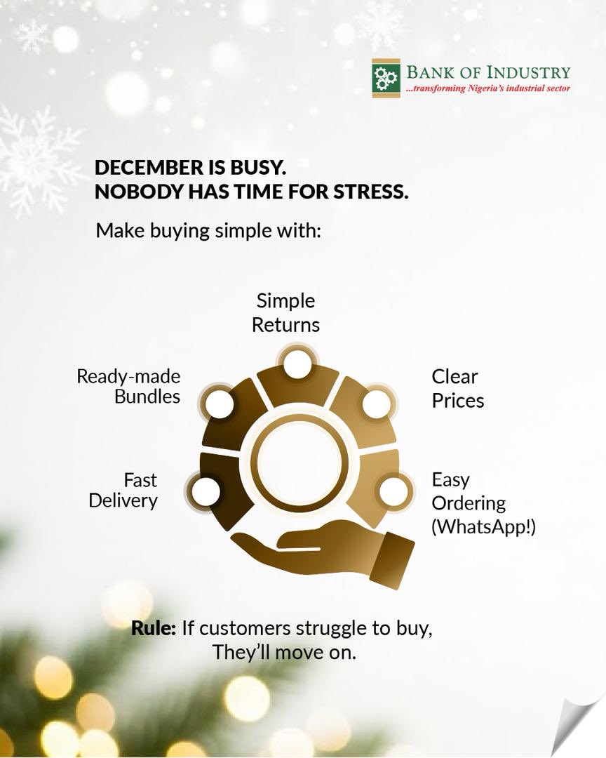 BOINigeria's tweet photo. Detty December is here, and while everyone is outside, smart businesses are cashing in.

This is your sign to package your offer, show up consistently, and make this your most profitable December yet!”

#BOIInsights #ThisisBOI #DettyDecember https://t.co/5IbGqDJQQz