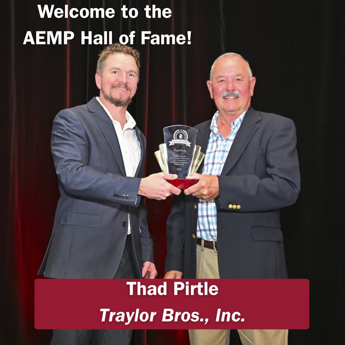 Congratulations to Thad Pirtle of <a href="/TraylorBros/">Traylor Bros., Inc.</a>, Inc. on being inducted in the AEMP Hall of Fame! With a strong focus on corporate safety early on, by retirement, Pirtle had led this department for 12 companies.

aemp.org/news/714094/Th…
#aemphalloffame #aempexcellence