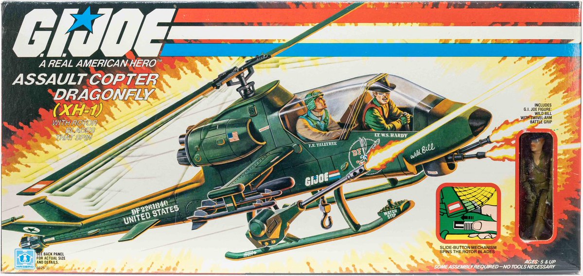 The G.I. Joe Dragonfly from 1983 - box front.