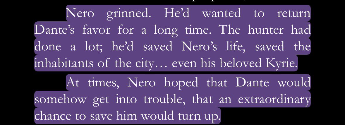 Nero hoping Dante would get into trouble so he could save him is still my fav thing sksksjdkkd