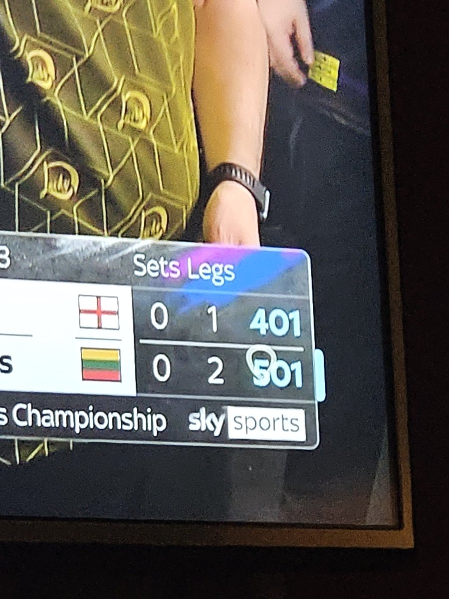 ayjayoh21's tweet photo. @SkySports @SkySportsDarts 

Please either move the score or get rid of that horrible little graphic that means you can't see it https://t.co/rc8iiunbFL