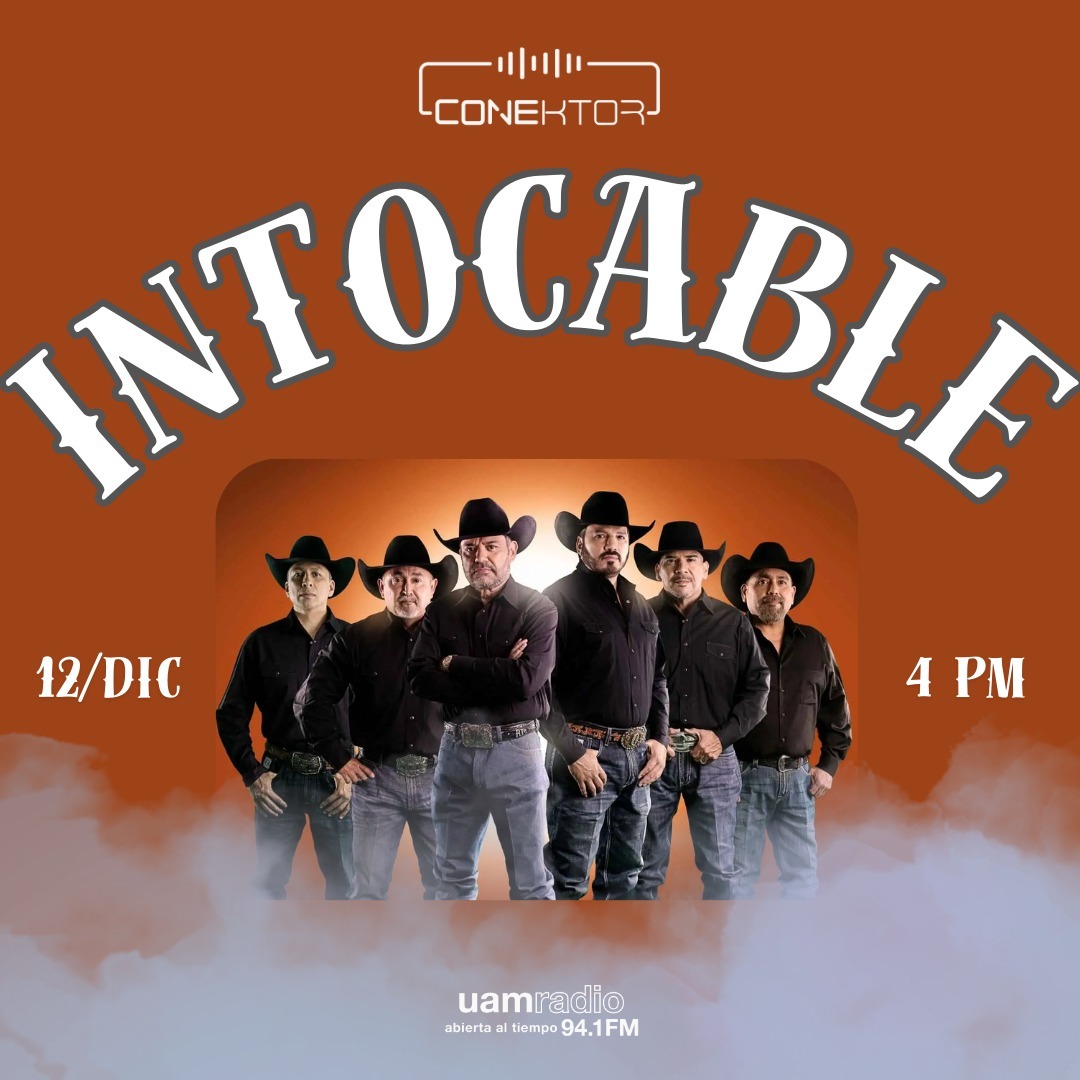 ⚡️ Hoy en Conektor ponemos el foco en Intocable, una de las bandas más influyentes del regional mexicano y audiencias internacionales
.
📻 Conekta con nosotros de 4 a 5 PM por el 94.1 FM o en uamradio.uam.mx
.
#UAM #Intocable #RegionalMexicano #Norteño #Conektor
