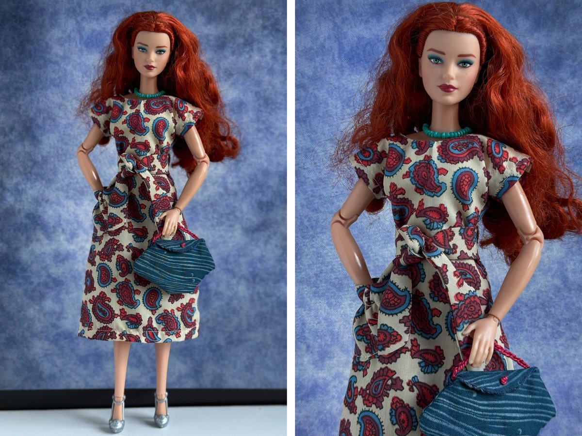 BCTogs's tweet image. Handmade paisley dress with sash, purse, necklace: Fashion Dol by BCtogs 
 etsy.me/4pYmlgM via @Etsy #barbie #barbiedoll #barbiegirl #barbiedollclothes #handmade #handmadebarbiedollclothes #dollclothes #dolls #dollcollector #barbiecollector #dollphotographer #barbiemovie