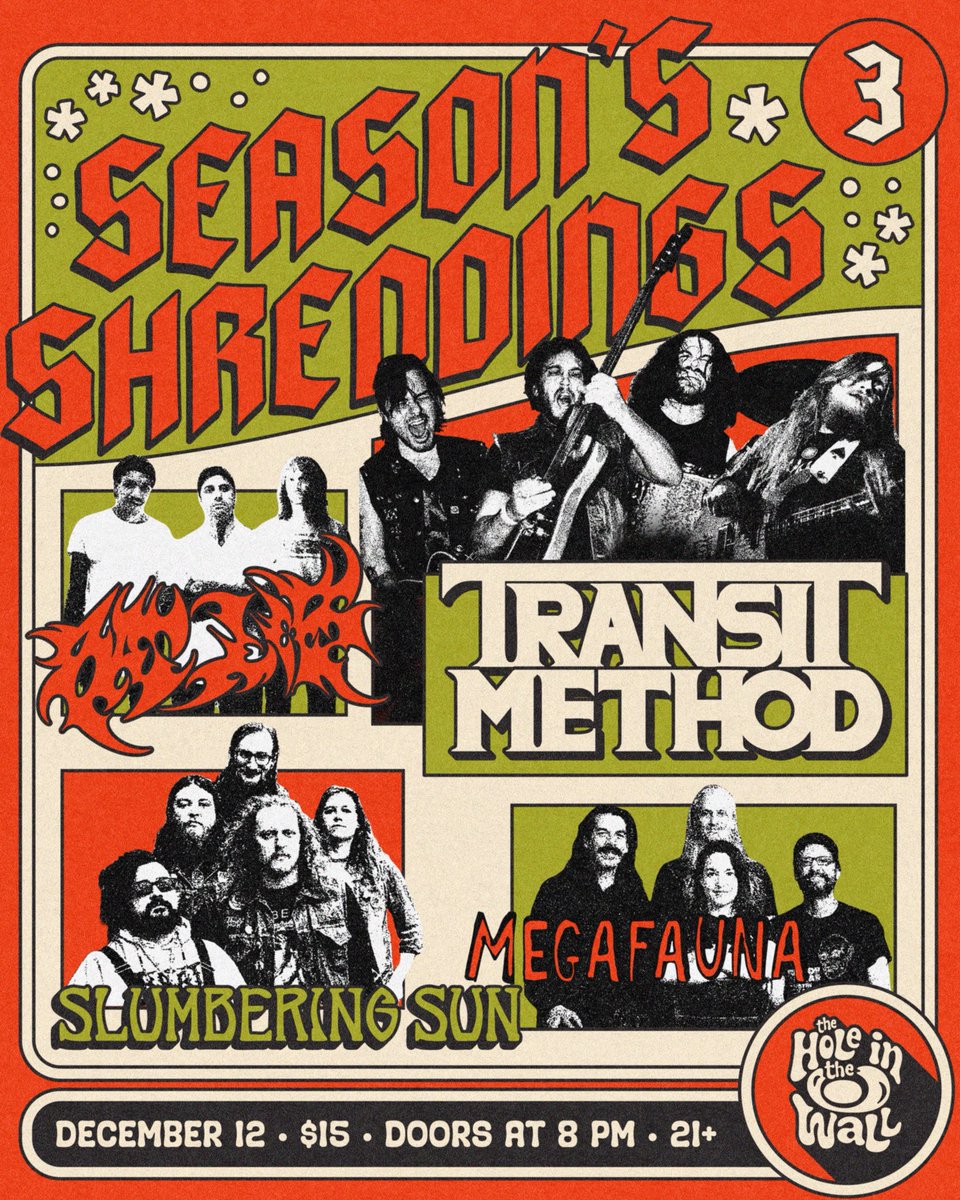 TransitMethod's tweet image. Hope y’all are ready to headbang in your ugliest holiday sweaters Friday night at @HITWatx 🤘