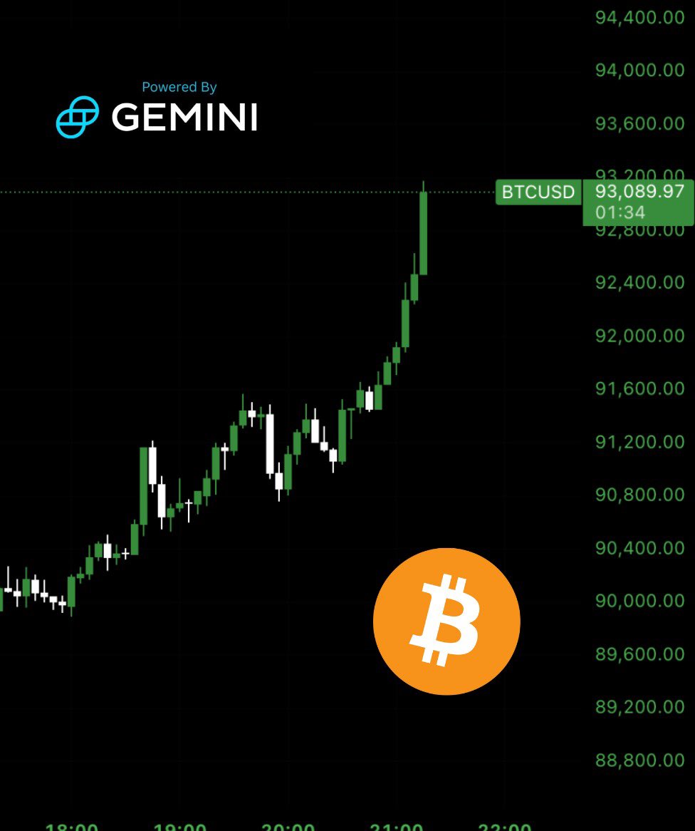 BitcoinArchive's tweet image. Bitcoin surges to $93,000