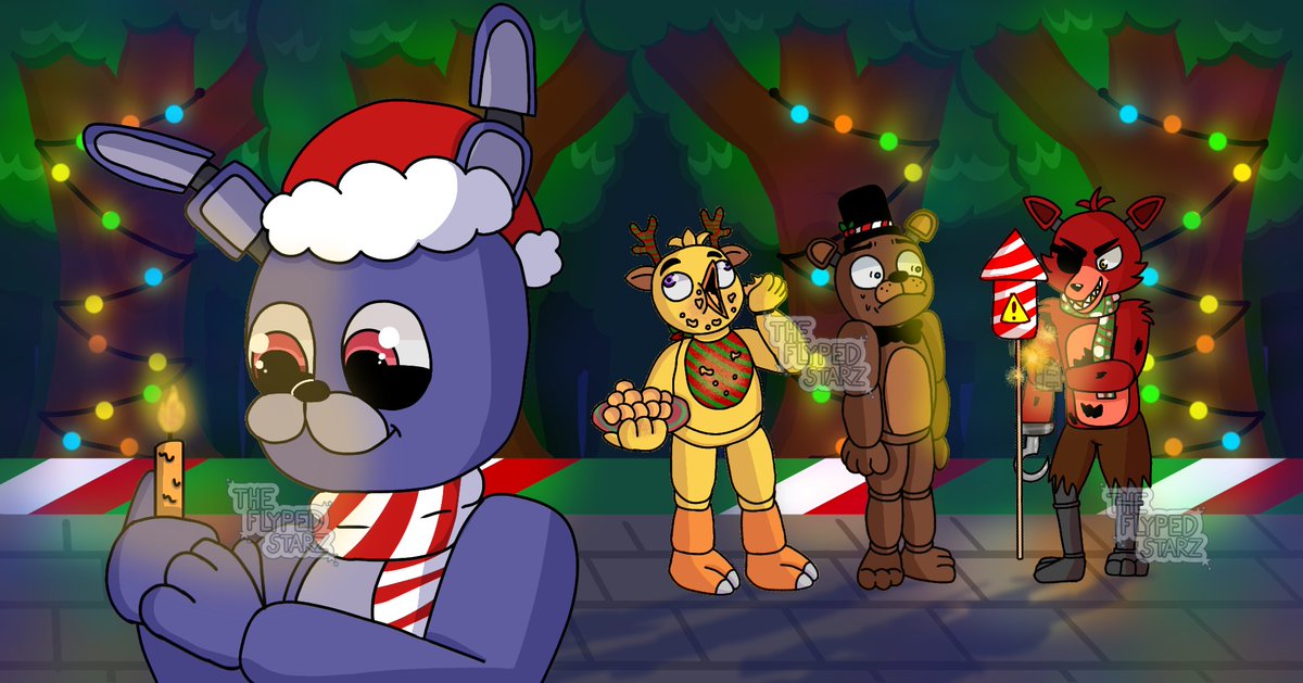 TheFlypedStarz_'s tweet photo. ANIMATRONICOS NAVIDEÑOS!! 🎄✨

#FiveNightsAtFreeddys #fanart #Navidad #FiveNightsAtFreeddys2 https://t.co/kmy3QdqbT2
