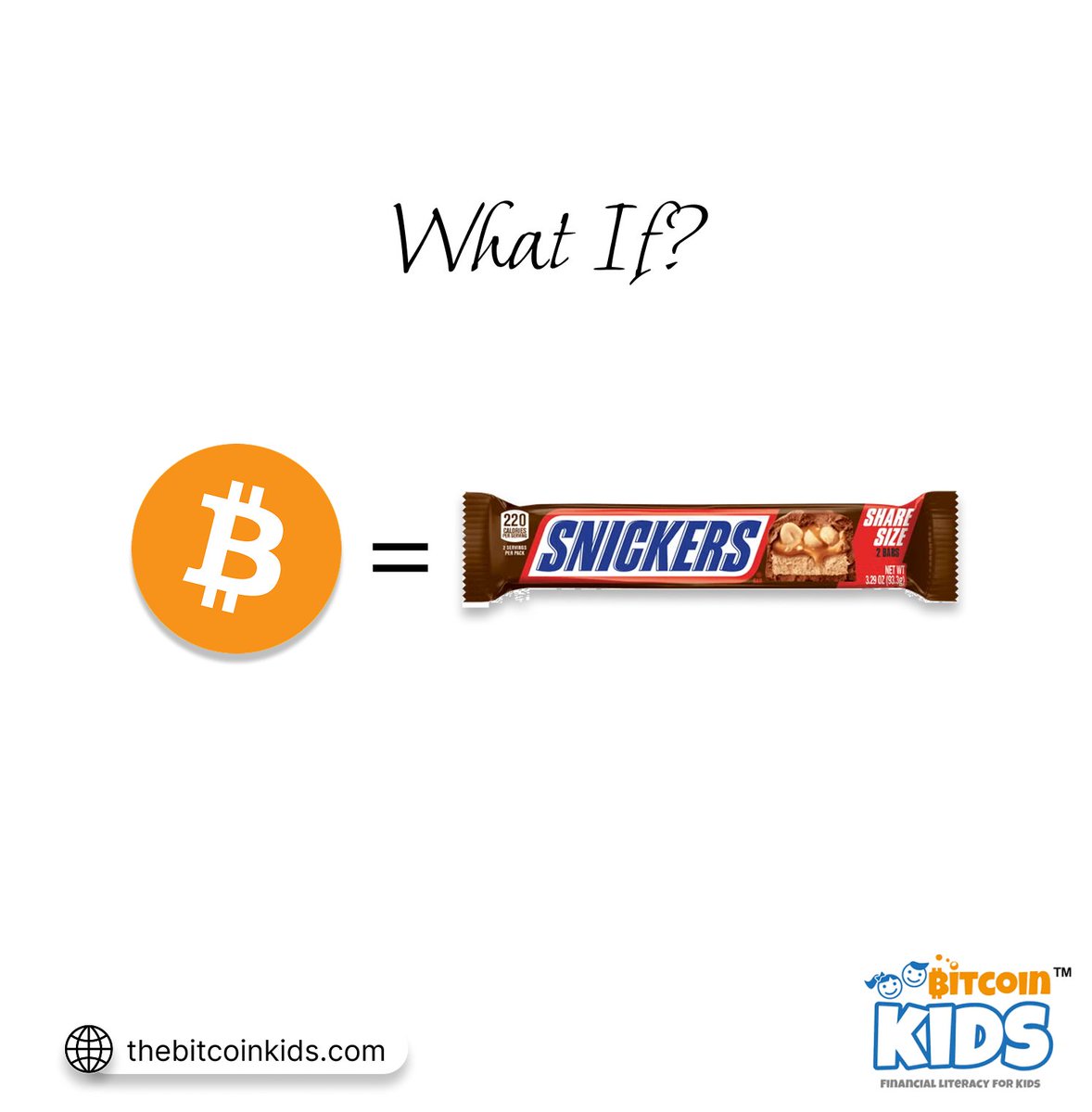 KidsBitcoin's tweet image. There will only ever be 21 million Bitcoin.

Kids, imagine if there were only 21 million sweets in the world — the less sweets, the more precious they become! 🍬

“Share this fun fact with a friend!”