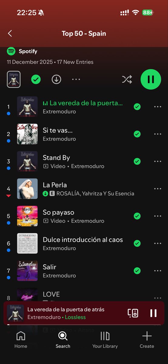 diegojferh's tweet photo. Esto es el Top 50 España del 11 de diciembre del 2025. Increíble. #hastasiempresiempresiempre https://t.co/JmZxLzt7pp