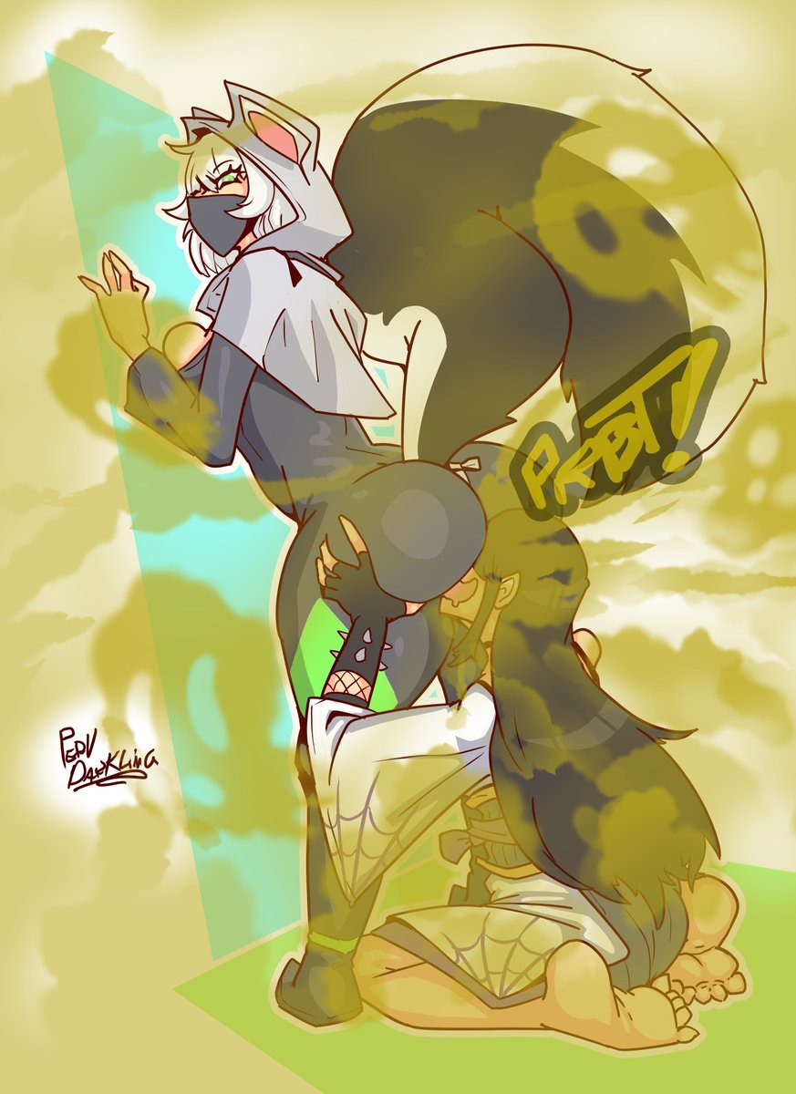 Seems like getting into a closet with Alice wasn't the brightes of Evie's ideas... or was it? Heh :P

Drawn by
<a href="/DarklingPerv/">(Comms Open!)PervDarkling</a>
#fartfetish #onara #eproctophilia #girlfart