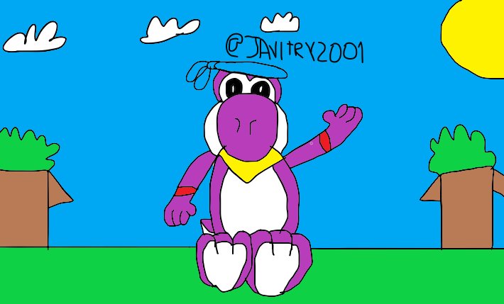 Me, @JaviPurpleYoshi @yoshifan3331 and @NerdyGreyYoshi without shoes