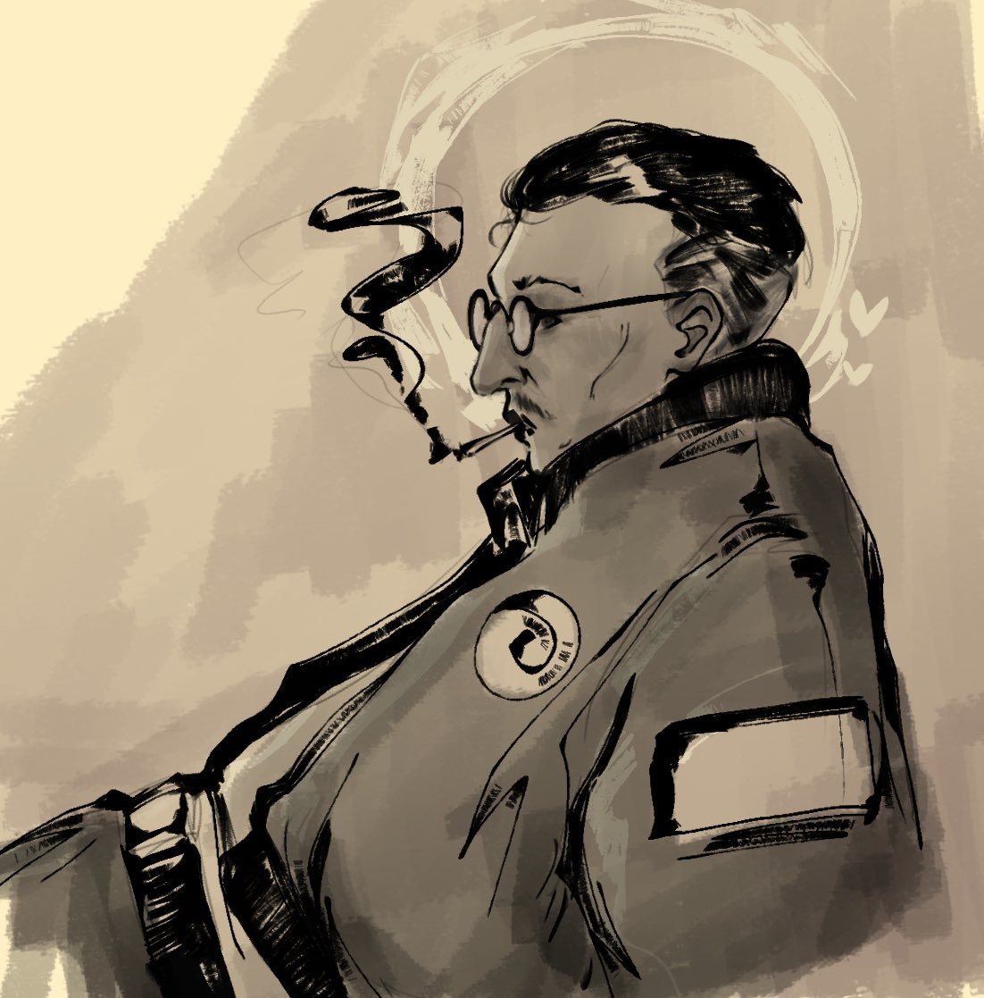 dilledin's tweet image. Kim kitsuragi 🚬 #DiscoElysium