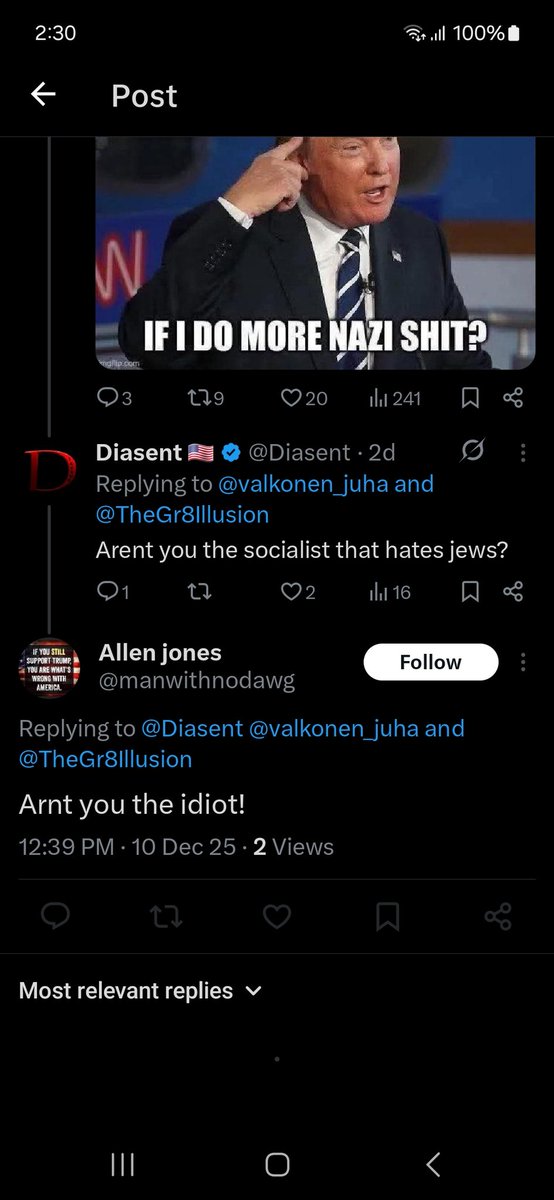 Destroyed another leftist.