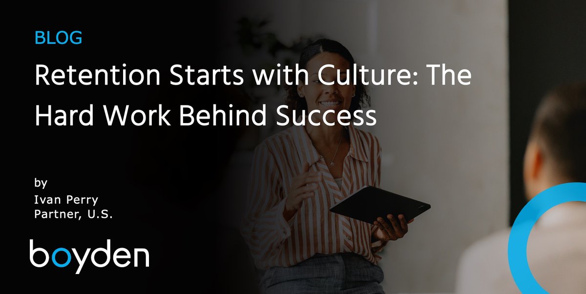 Blog >> Boyden’s Ivan Perry, examines why strong cultures don’t come from tools or programs alone, but from #leadership clarity, manager capability, and intentional development that drives real behavior change.

Read the full blog >>boyden.com/media/retentio…

#Culture #Retention
